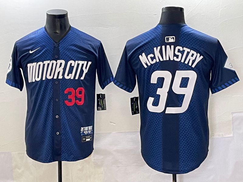 Men 2025 Detroit Tigers #39 Mckinstry Blue City Edition Nike MLB Jersey style 2->detroit tigers->MLB Jersey